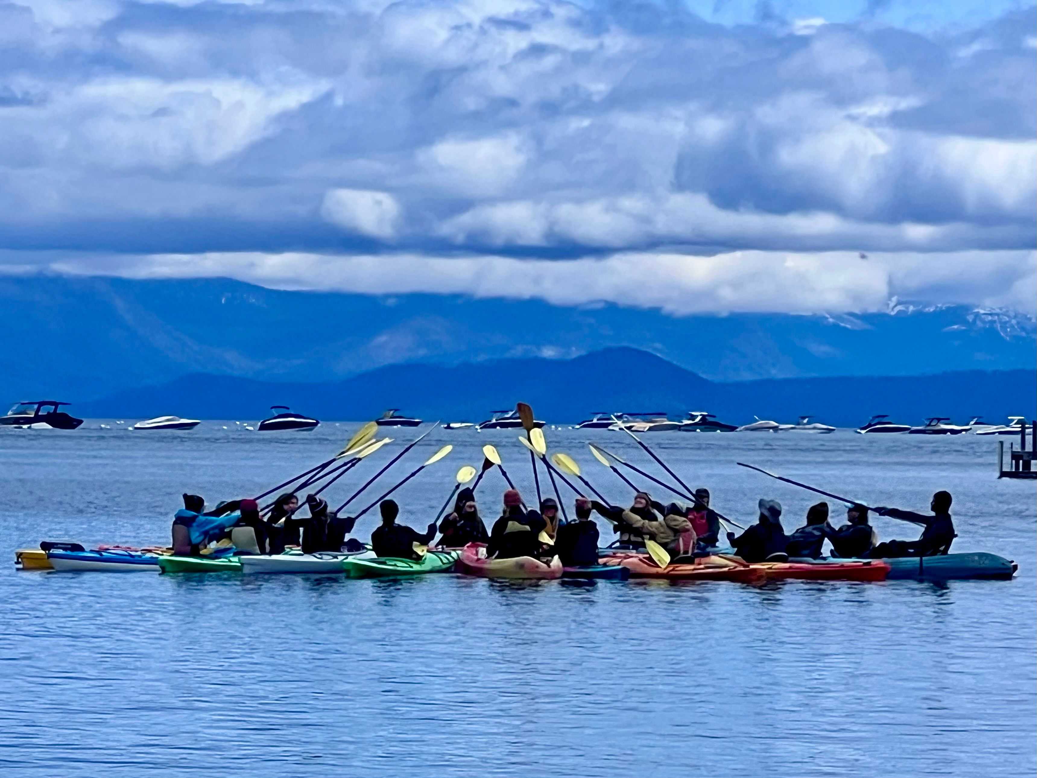 kayak guides enjoying Lake Tahoe