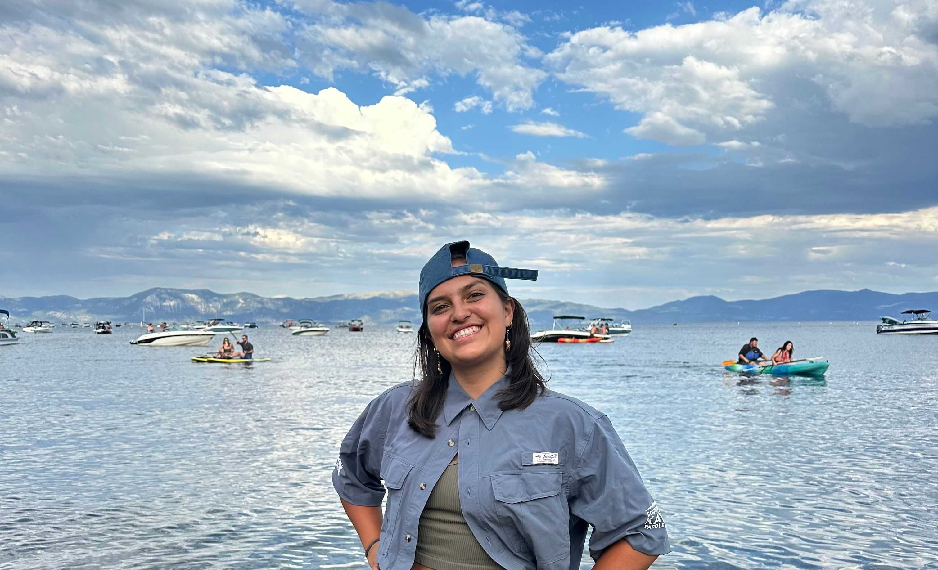 kayak guide on the shores of Lake Tahoe