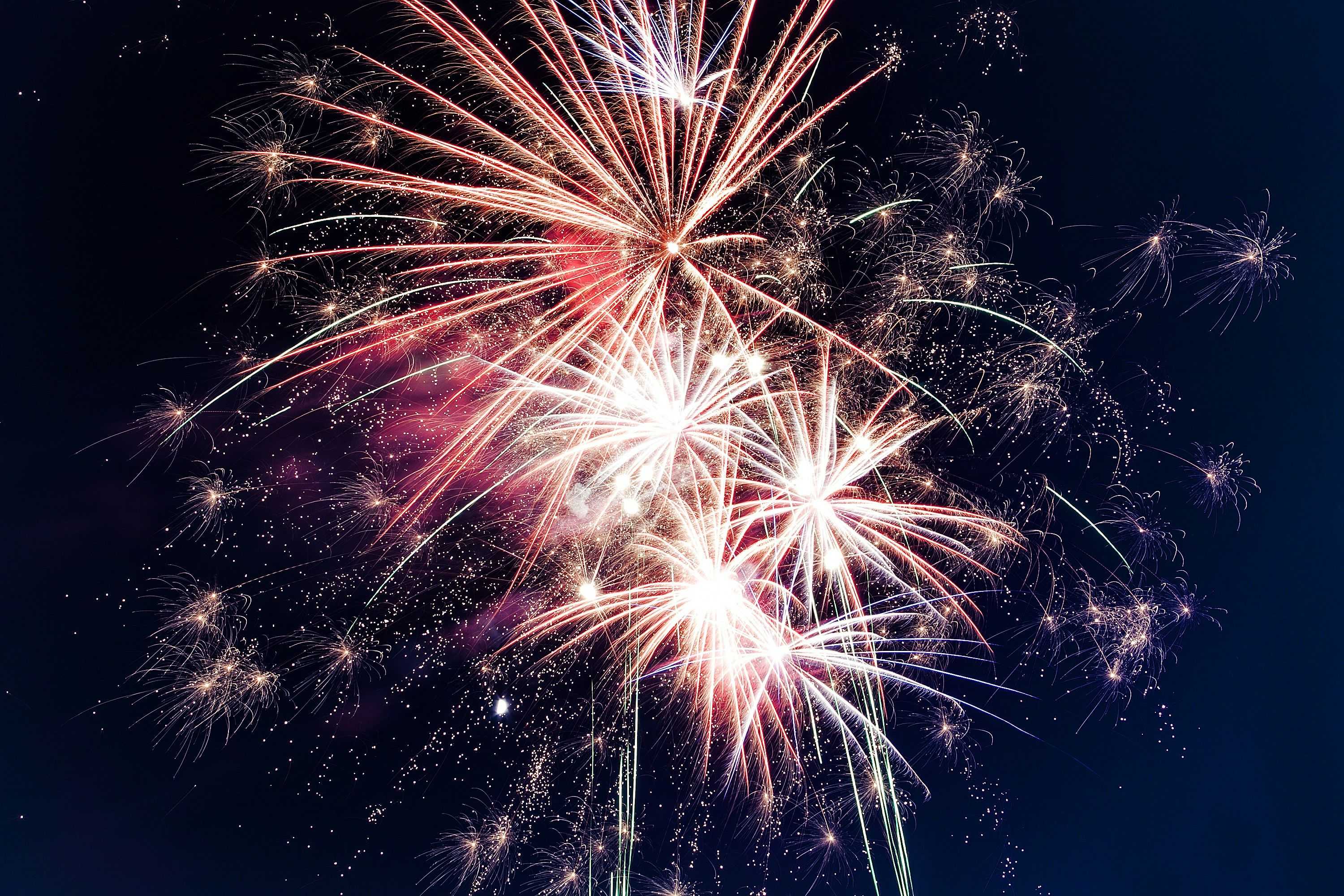 fireworks exploding in the sky